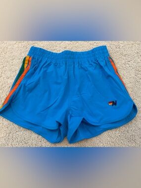 Aviator Nation Blue 5 Stripe Flex Jogger Shorts, Girls Size 10